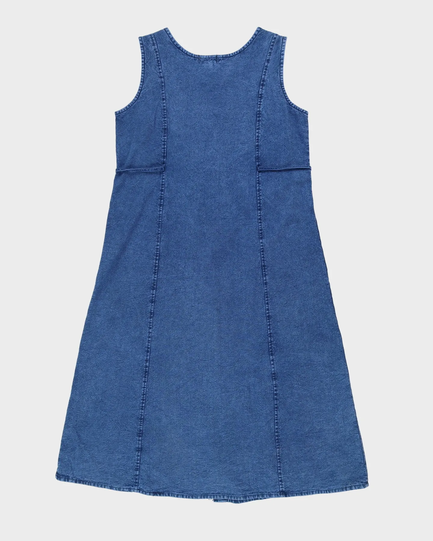 00s Blue Denim With Beads Dress - M