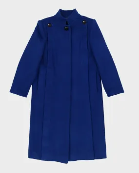 00s Blue Wool Overcoat - S