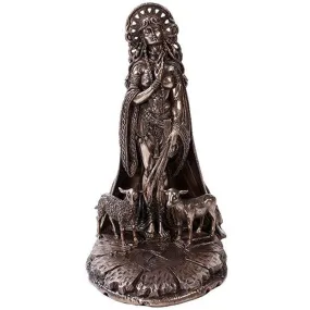 10.75" Celtic Goddess Brigid Statue in Bronze