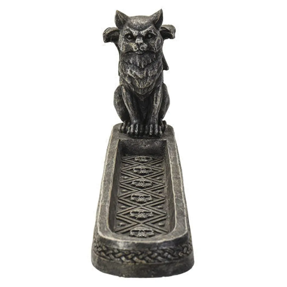 10" Winged Cat Incense Burner