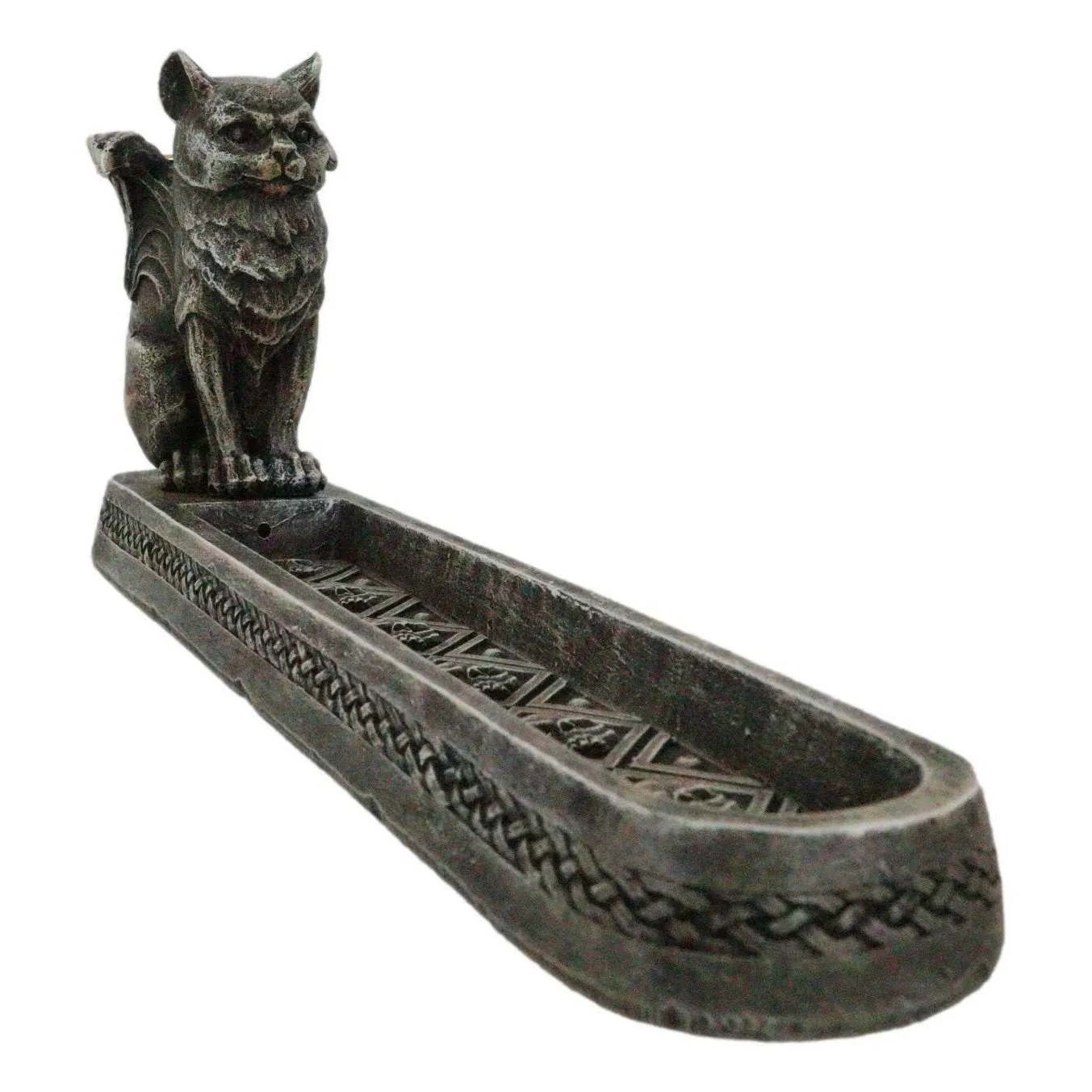 10" Winged Cat Incense Burner