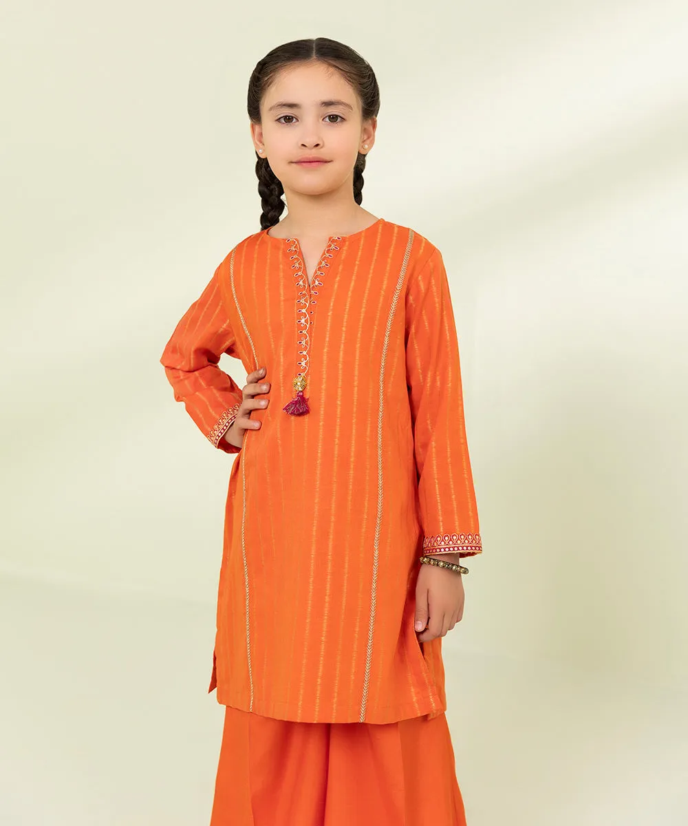 2 Piece - Embroidered Jacquard Suit