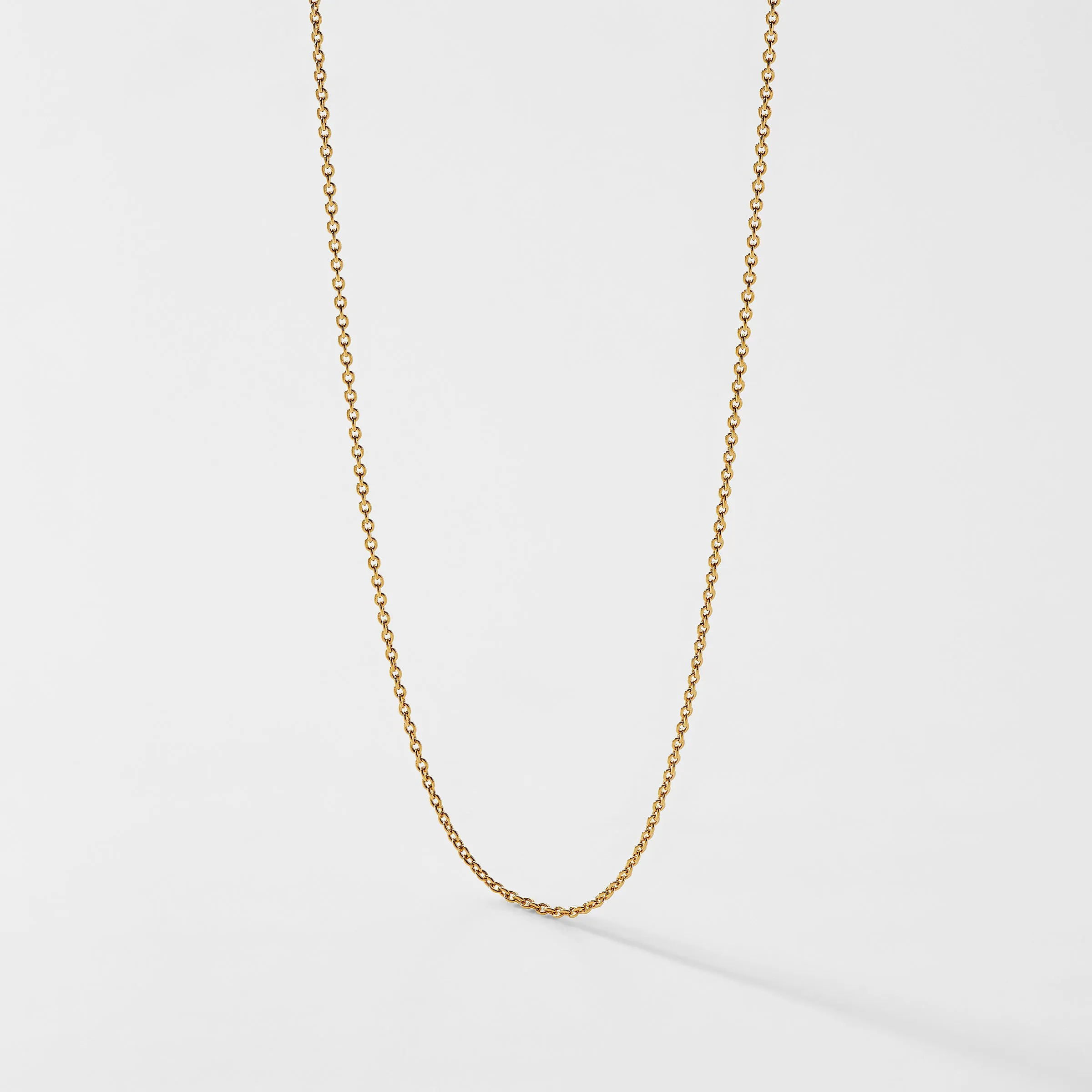 22 14KT GOLD ADJUSTABLE CABLE CHAIN NECKLACE