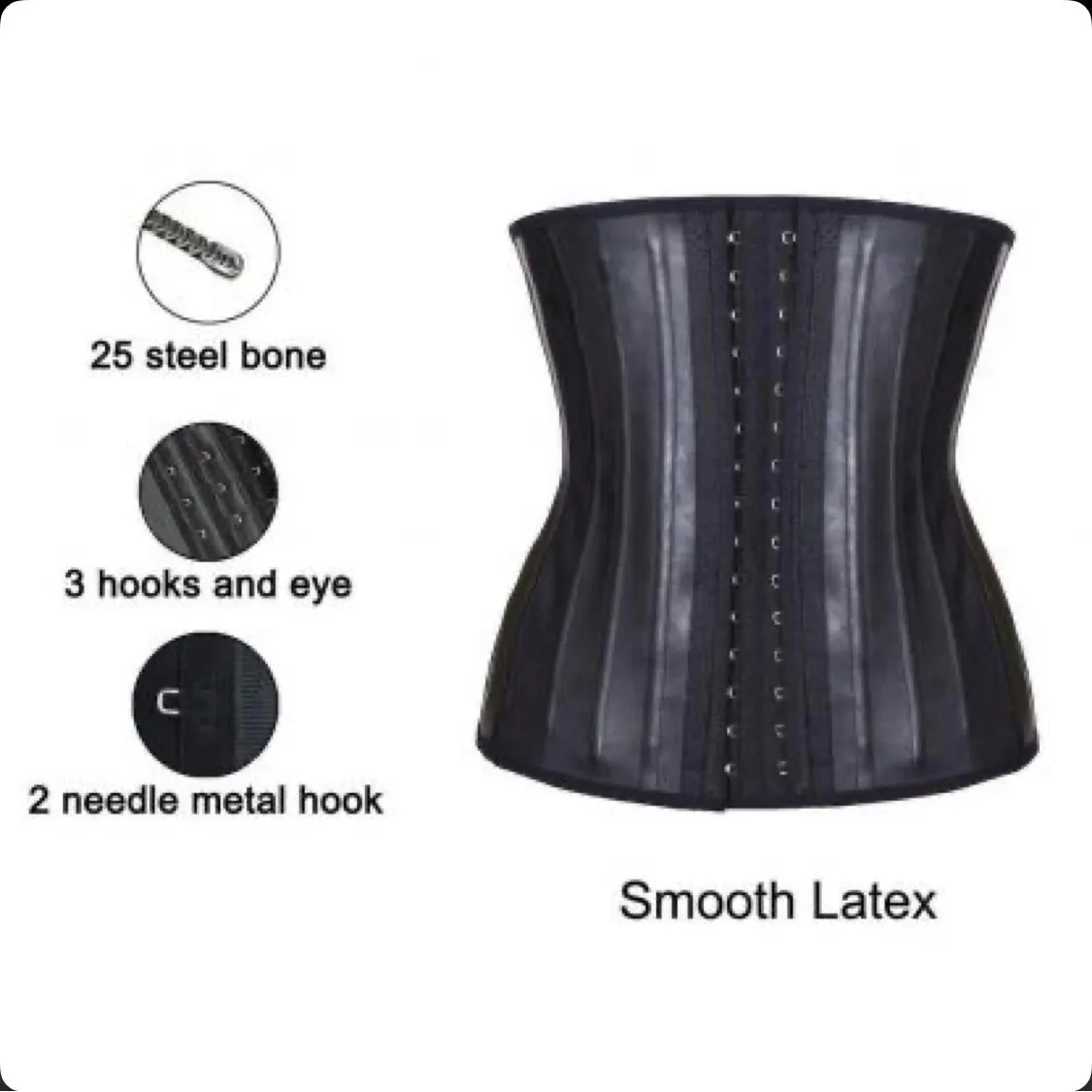 25 Steel Bone Latex Waist Trainer