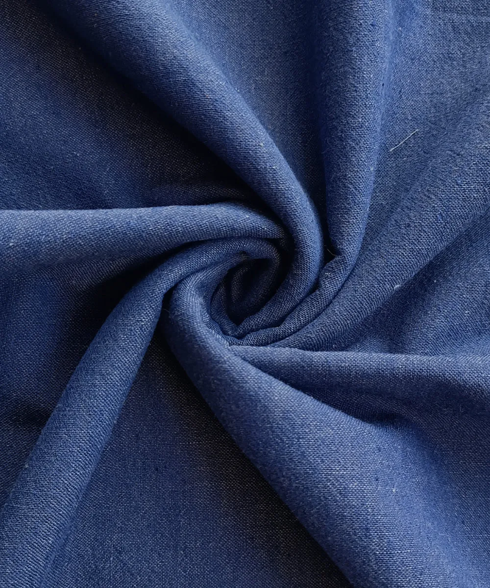 2.5m Blue handspun hand loom cotton kurta material