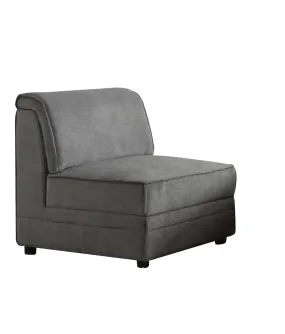 30 Gray And Black Velvet Slipper Chair