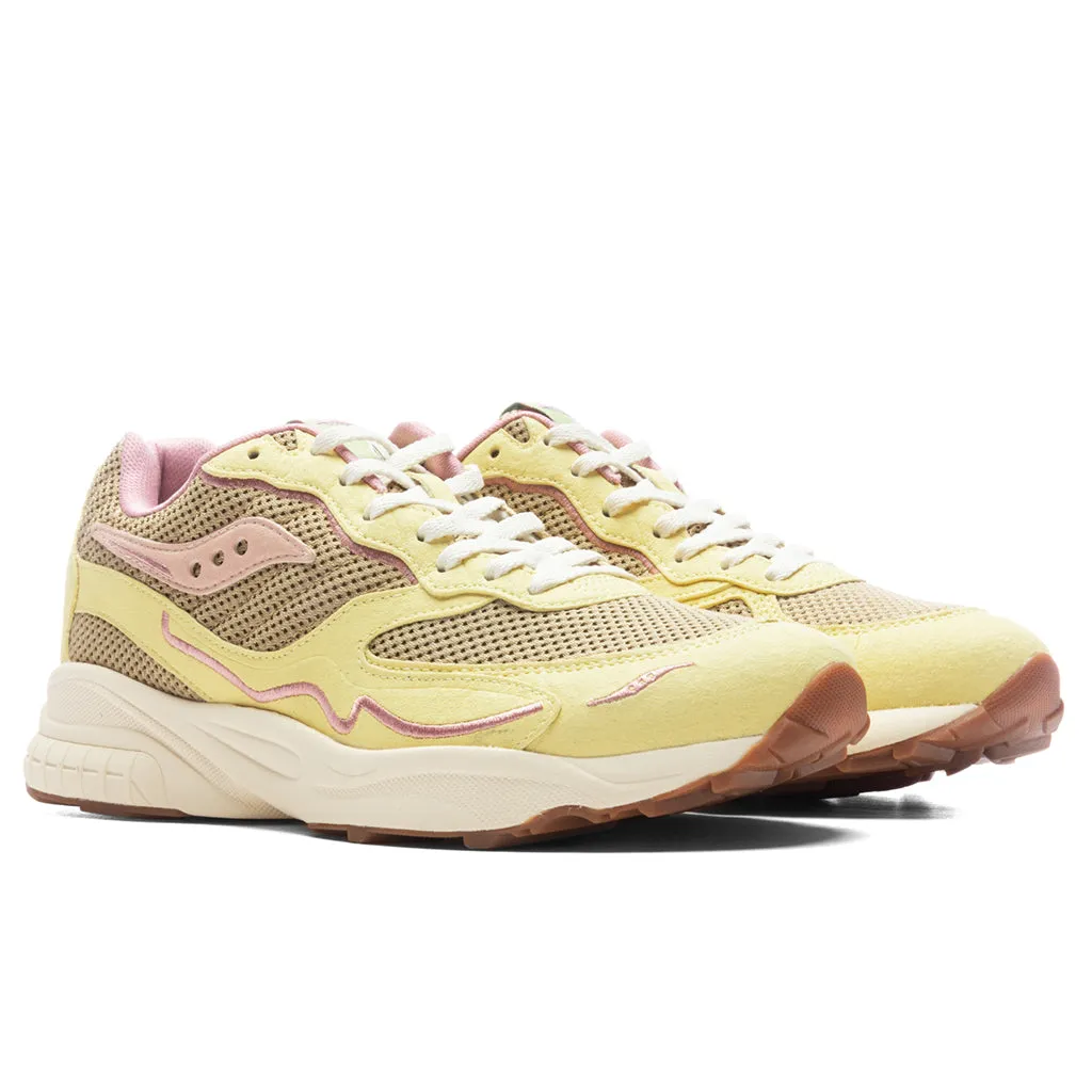 3D Grid Hurricane Mushroom - Tan/Yellow