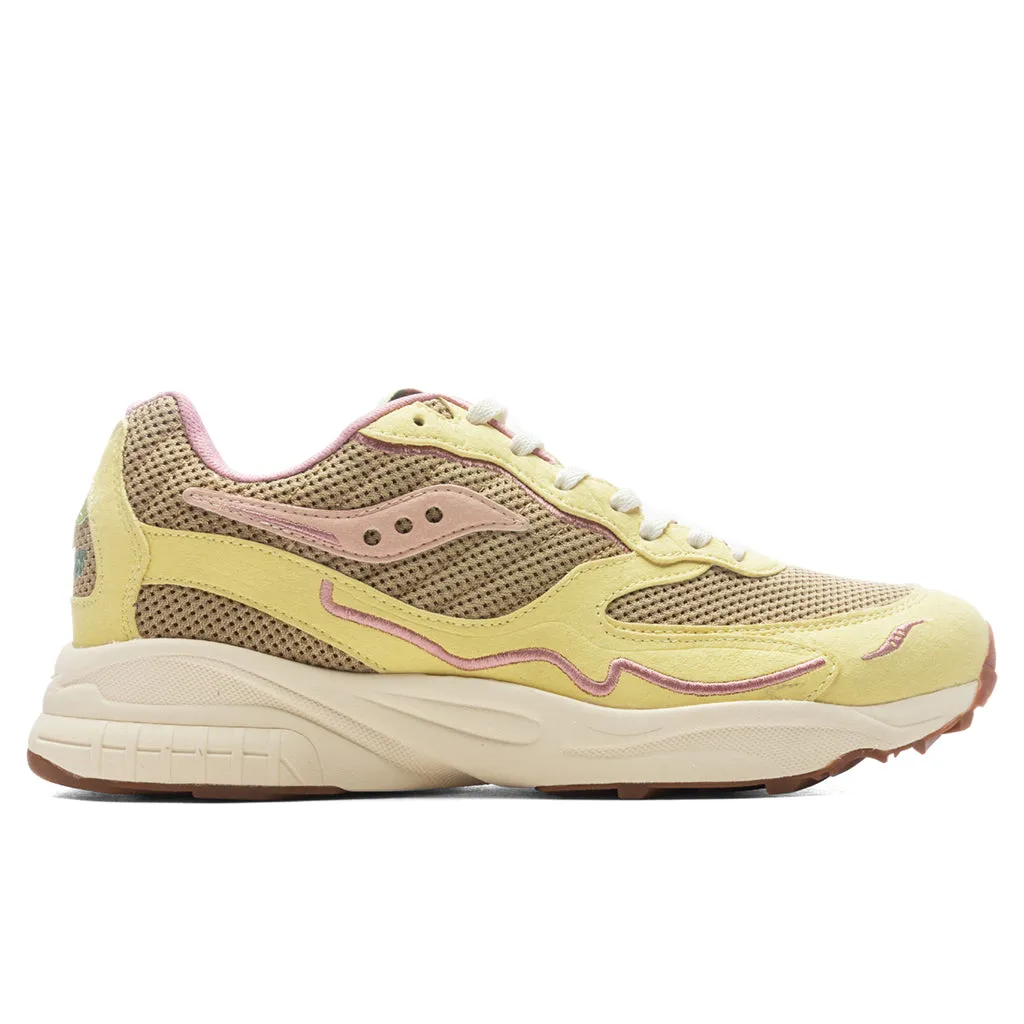 3D Grid Hurricane Mushroom - Tan/Yellow