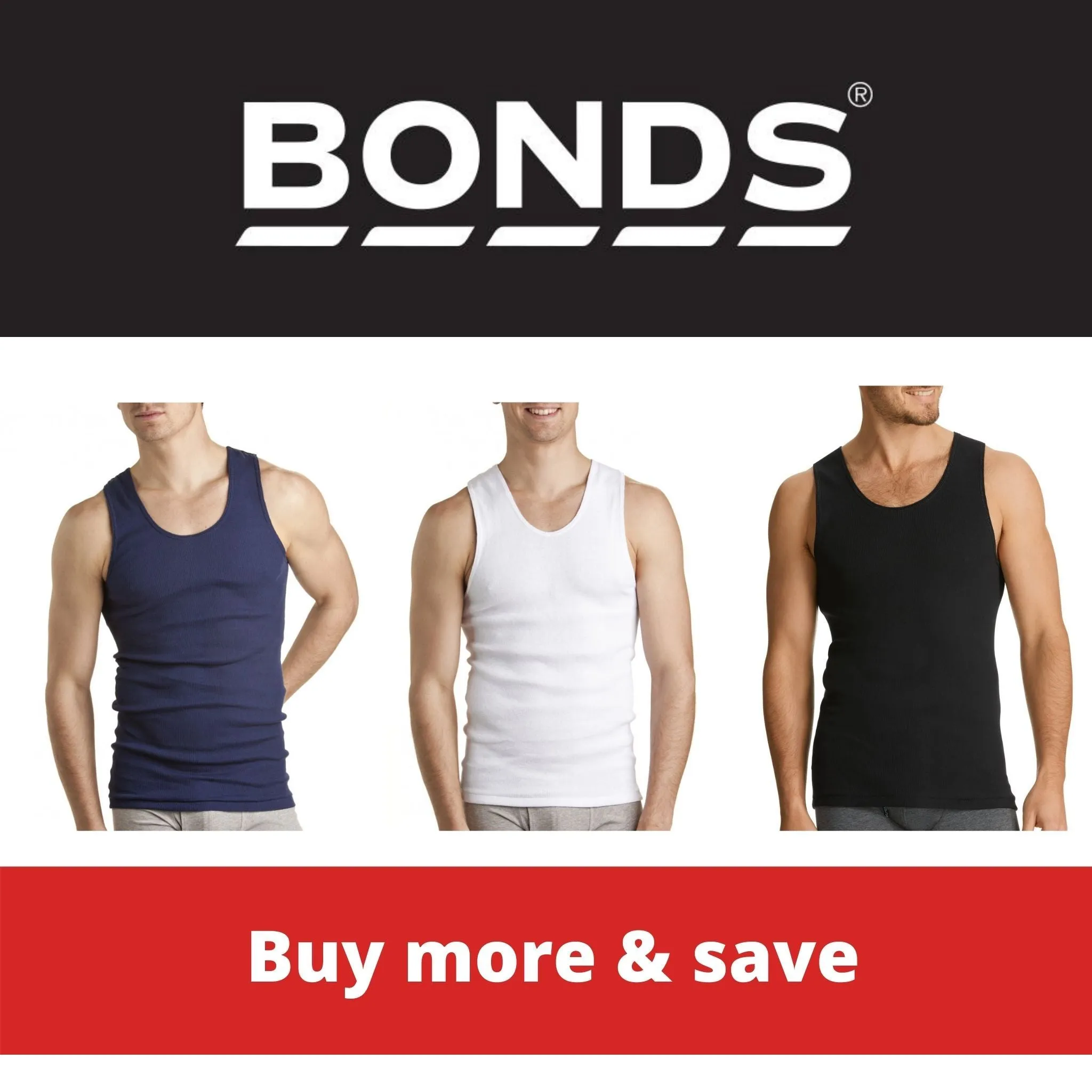 4 Pack Bonds Singlets - Black