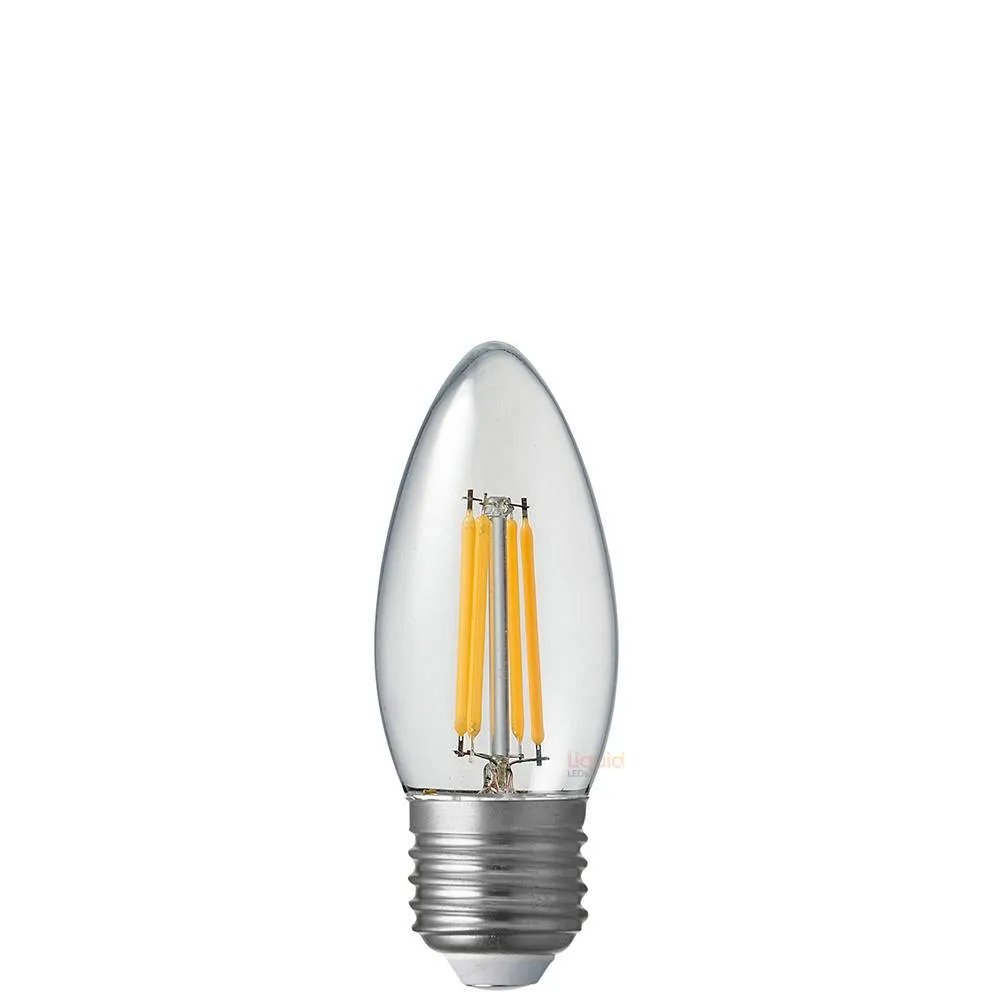 4W 12 Volt DC Candle LED Bulb E27 Clear in Warm White