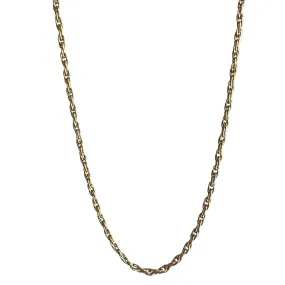 A N T I Q U E // woven links / solid 18k yellow gold loose link rope chain / almost 22, 4.2g