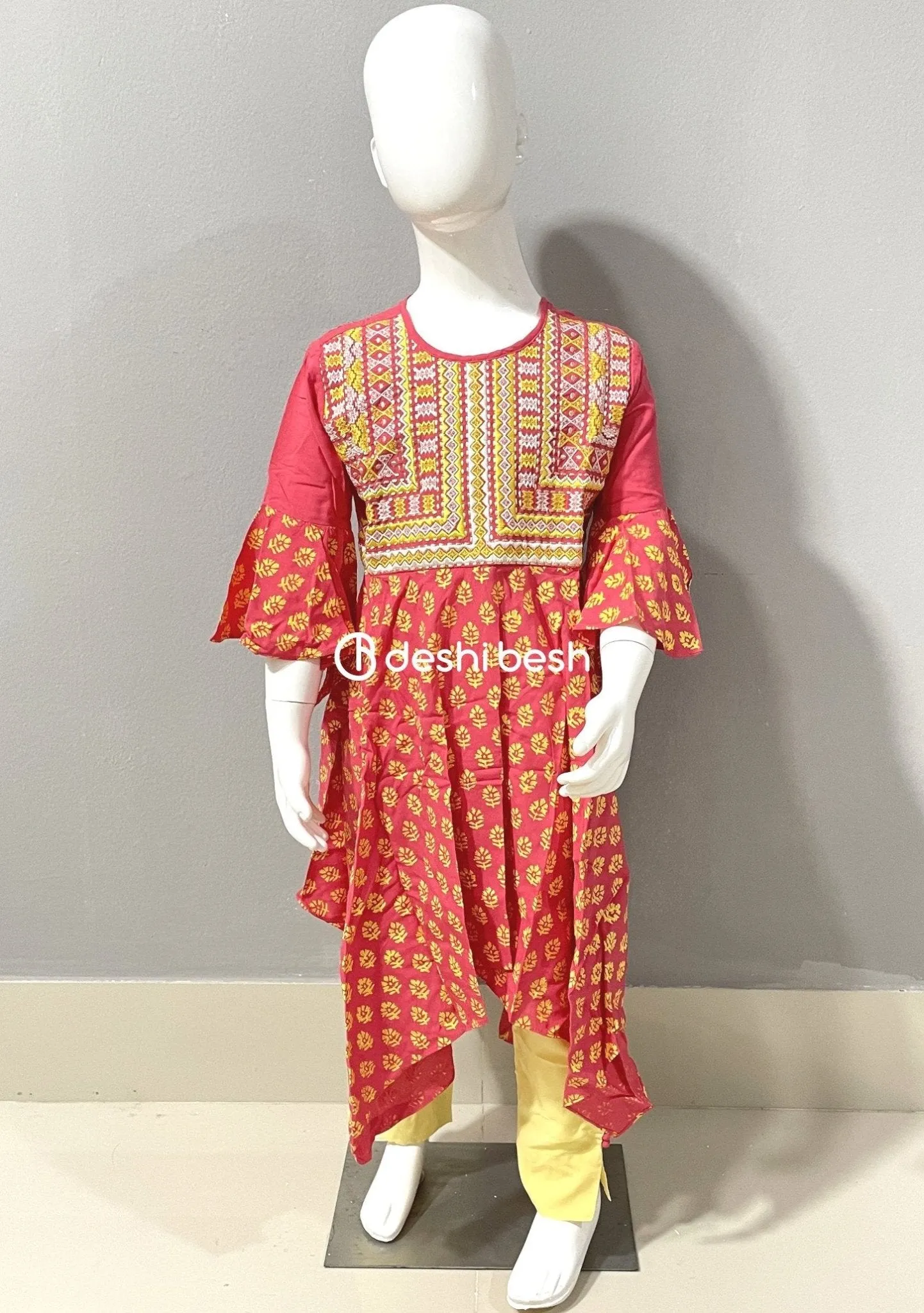 Aarong Printed Embroidered Linen Shalwar Suit