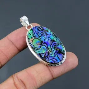 Abalone Shell 925 Sterling Silver Stylish Handmade Pendant