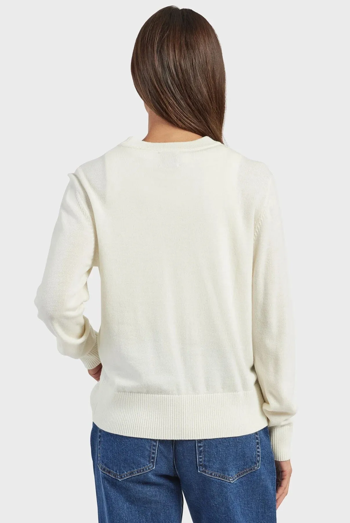 Academy Brand Women's Merino Crew - Winter White