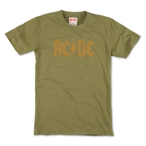 AC/DC Vintage Fade Tshirt - Olive