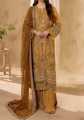 Adan's Libas Pakistani Embroidered Chiffon Dress