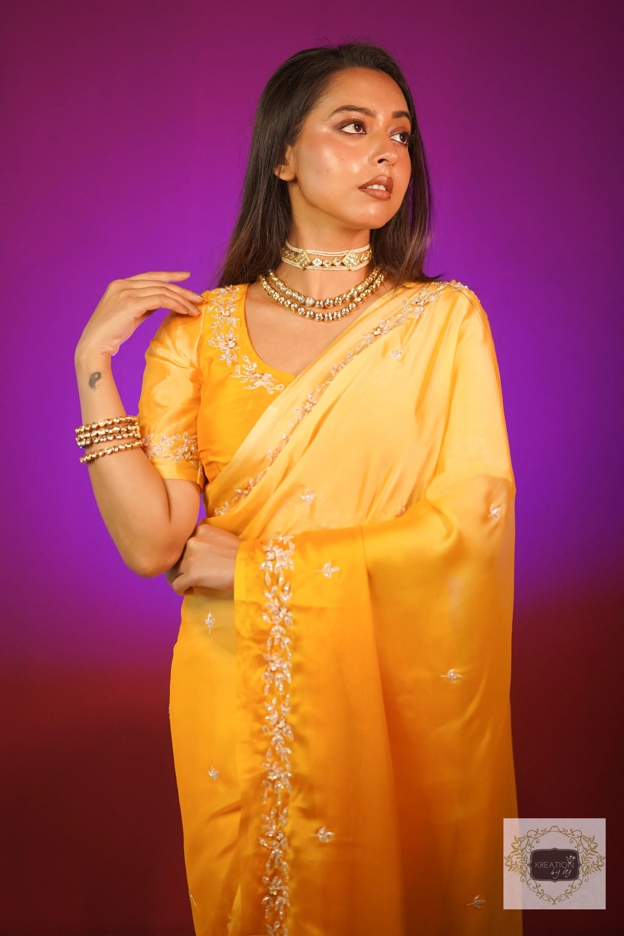 Amber Radience Ombre Chandani Saree