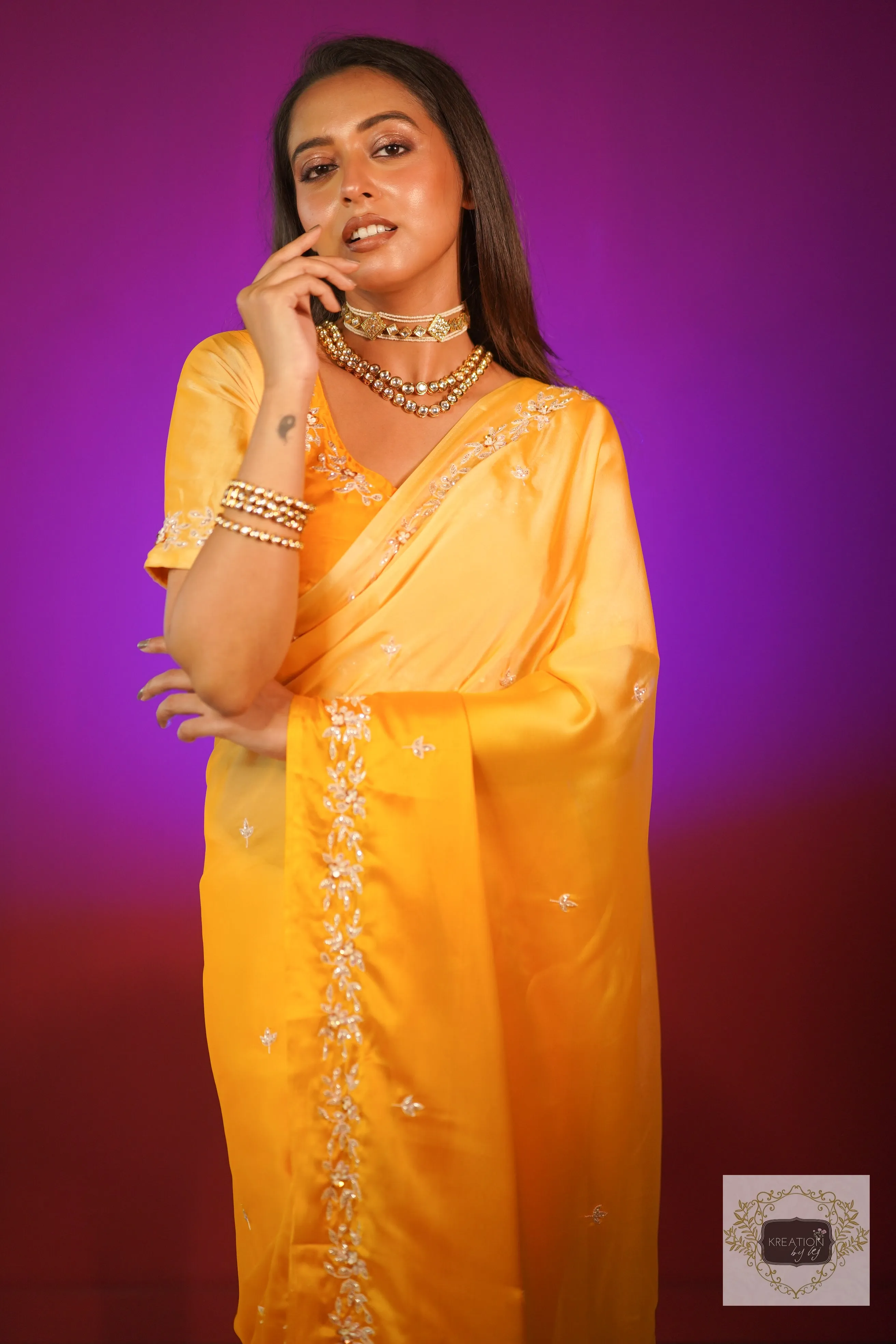 Amber Radience Ombre Chandani Saree