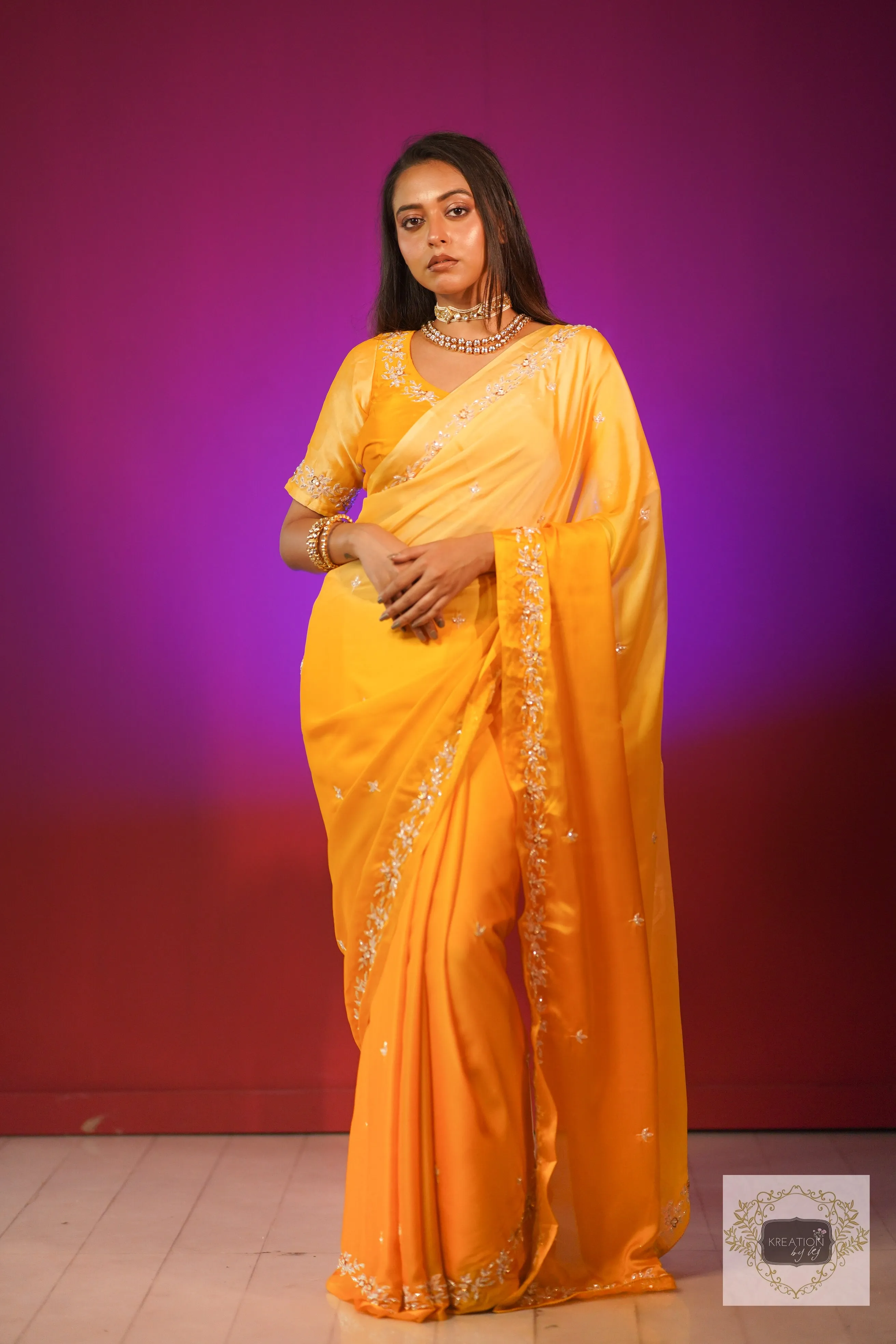 Amber Radience Ombre Chandani Saree