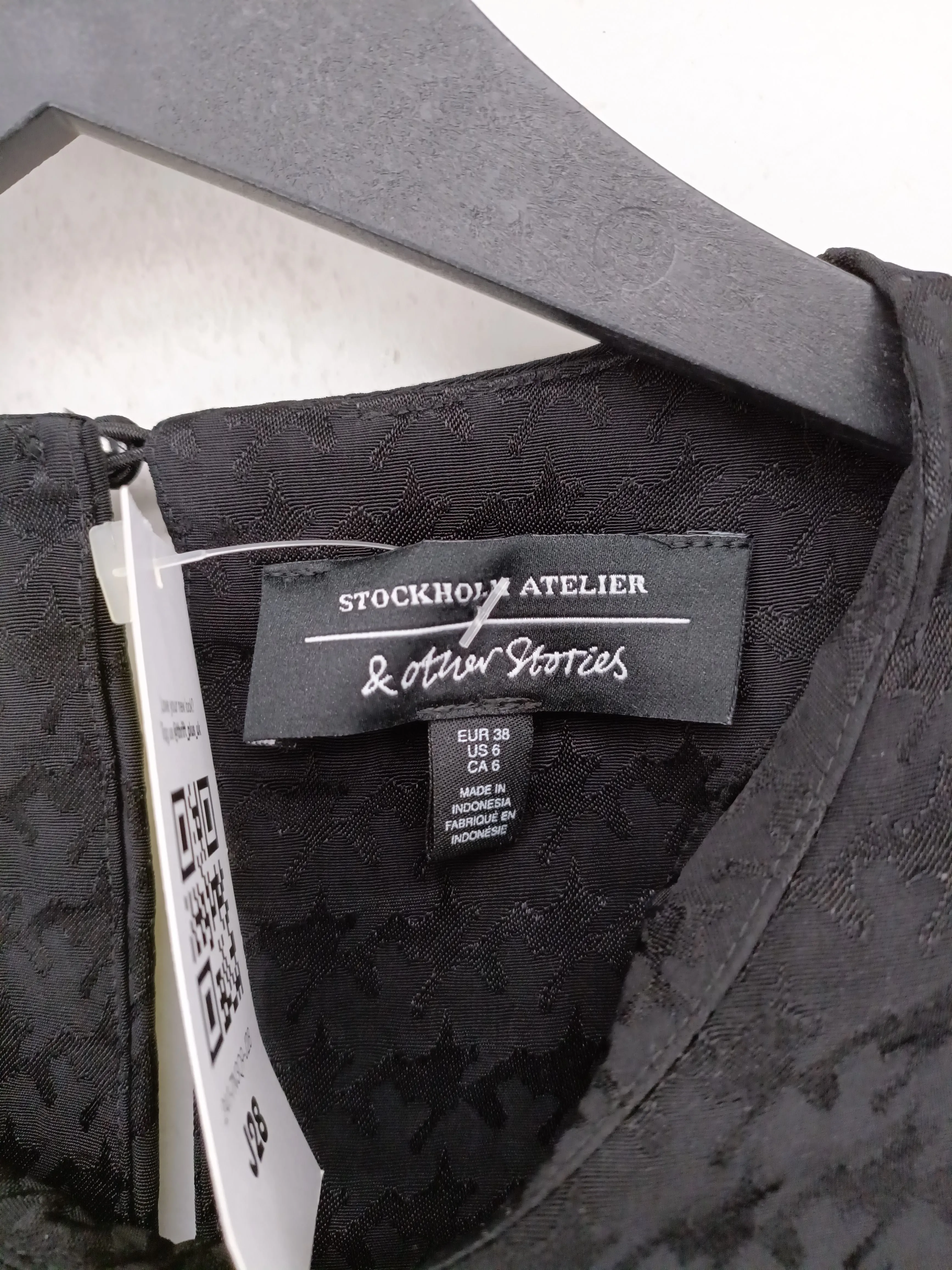 & Other Stories Women's Blouse UK 10 Black 100% Viscose