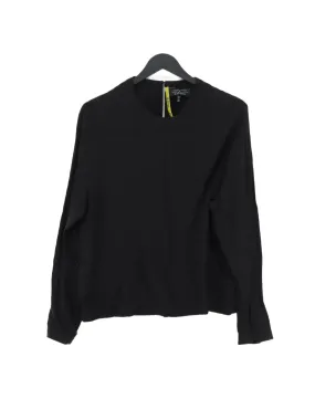 & Other Stories Women's Blouse UK 10 Black 100% Viscose