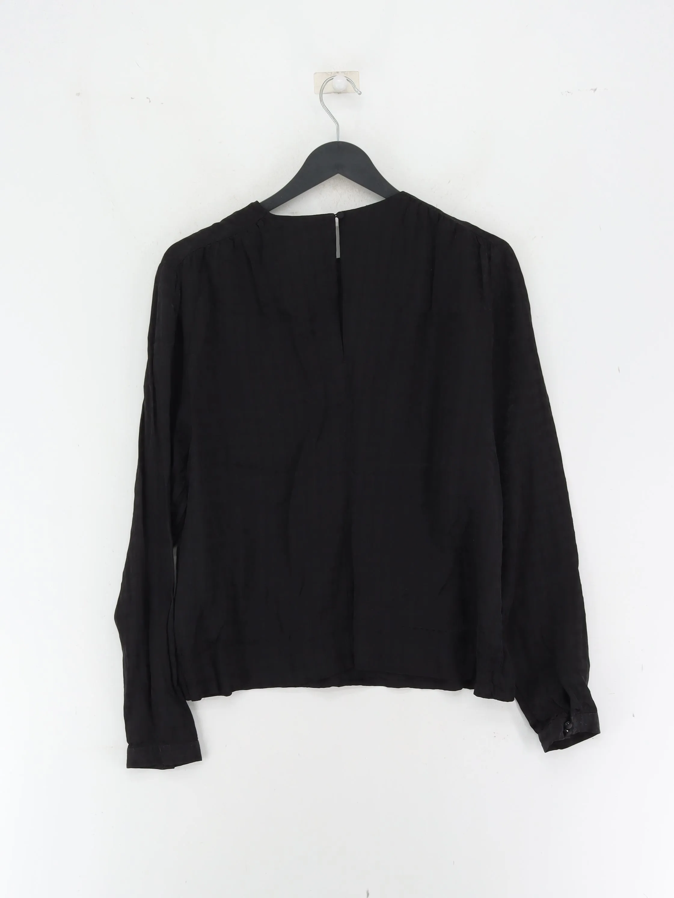 & Other Stories Women's Blouse UK 10 Black 100% Viscose