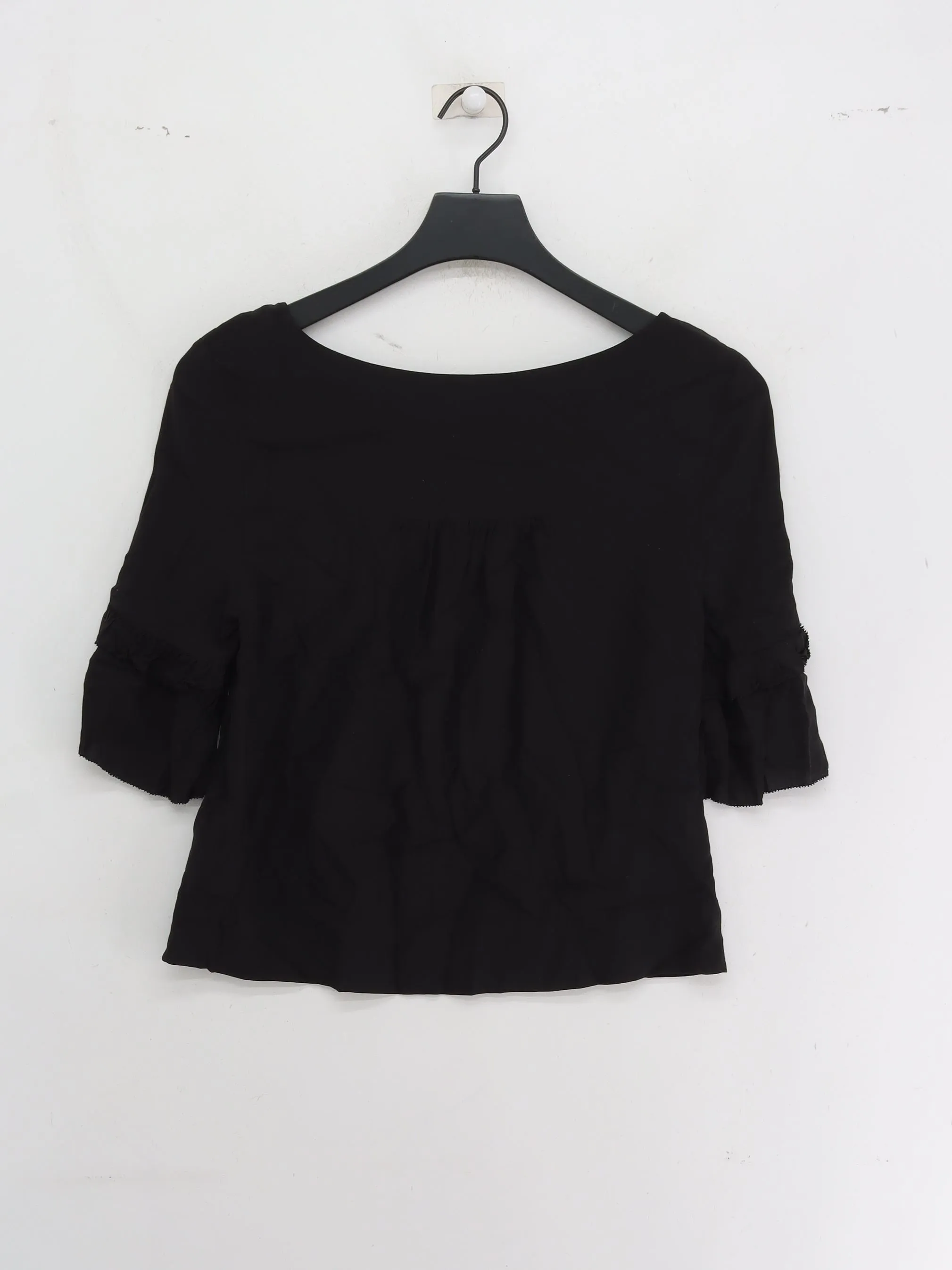 & Other Stories Women's Blouse UK 6 Black 100% Viscose