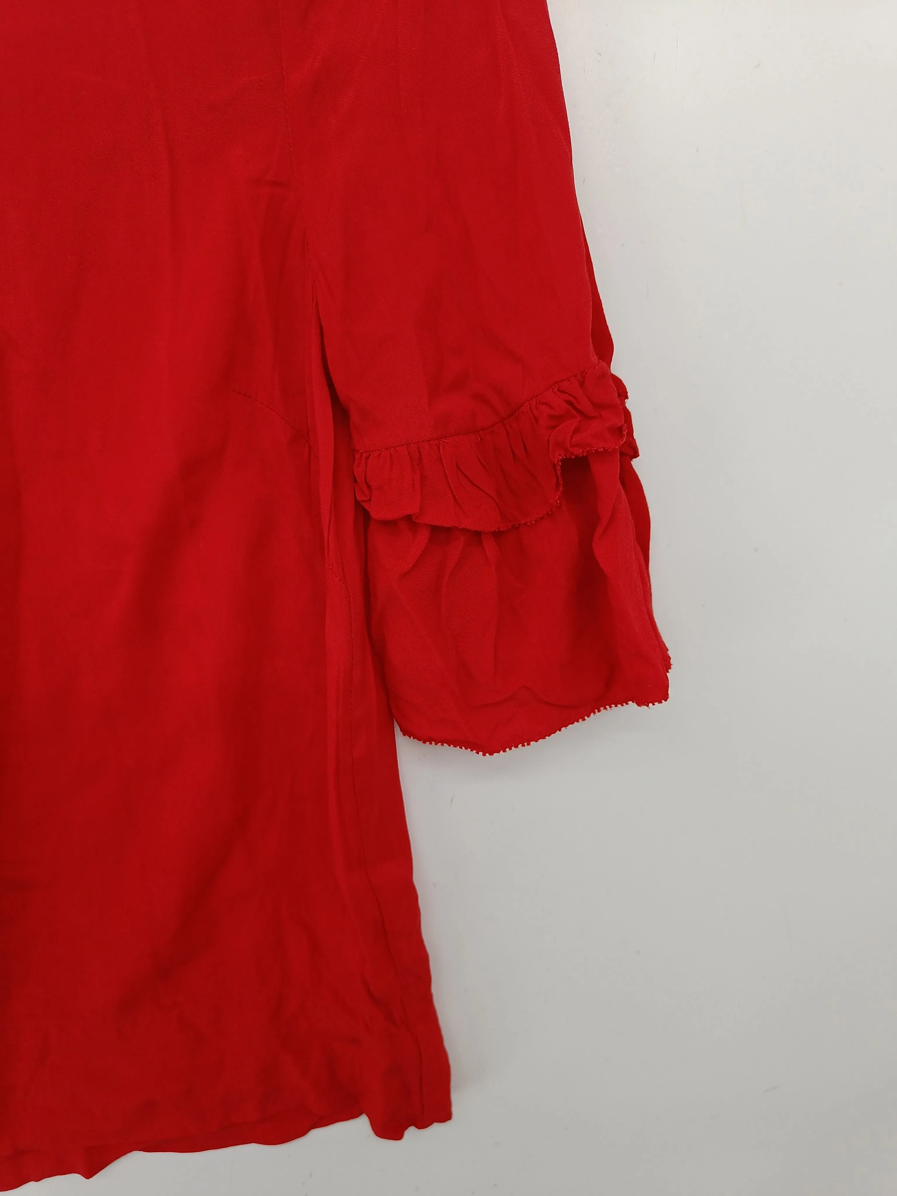 & Other Stories Women's Blouse UK 6 Red 100% Viscose