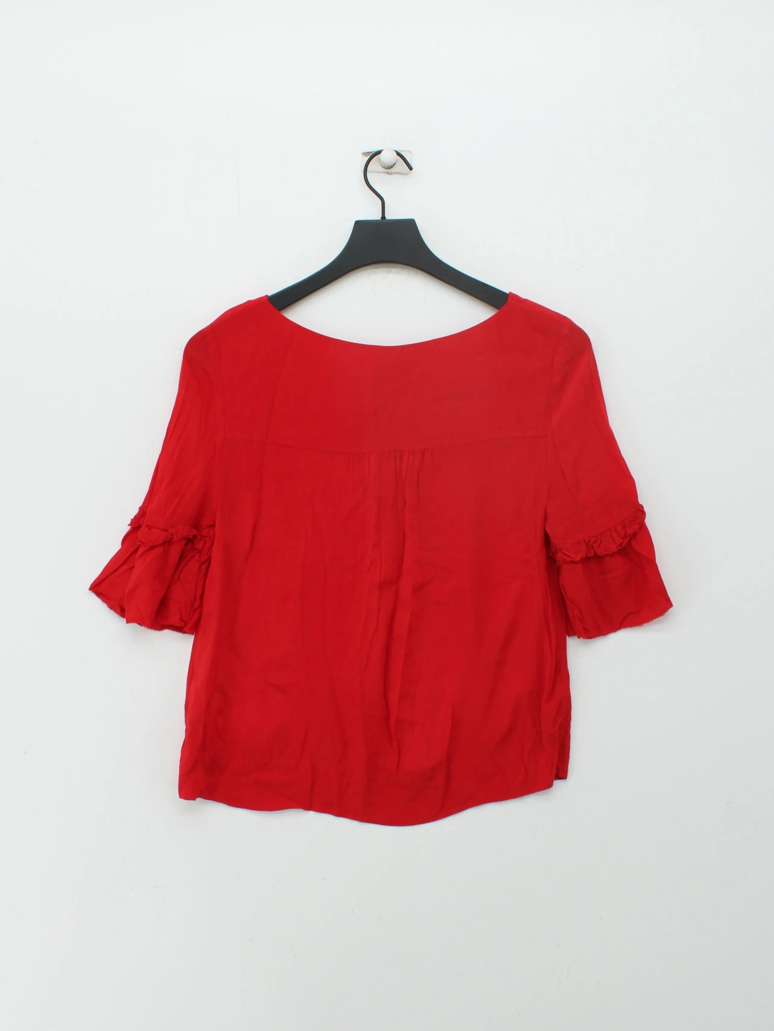 & Other Stories Women's Blouse UK 6 Red 100% Viscose