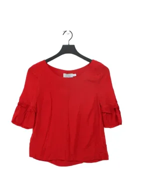 & Other Stories Women's Blouse UK 6 Red 100% Viscose