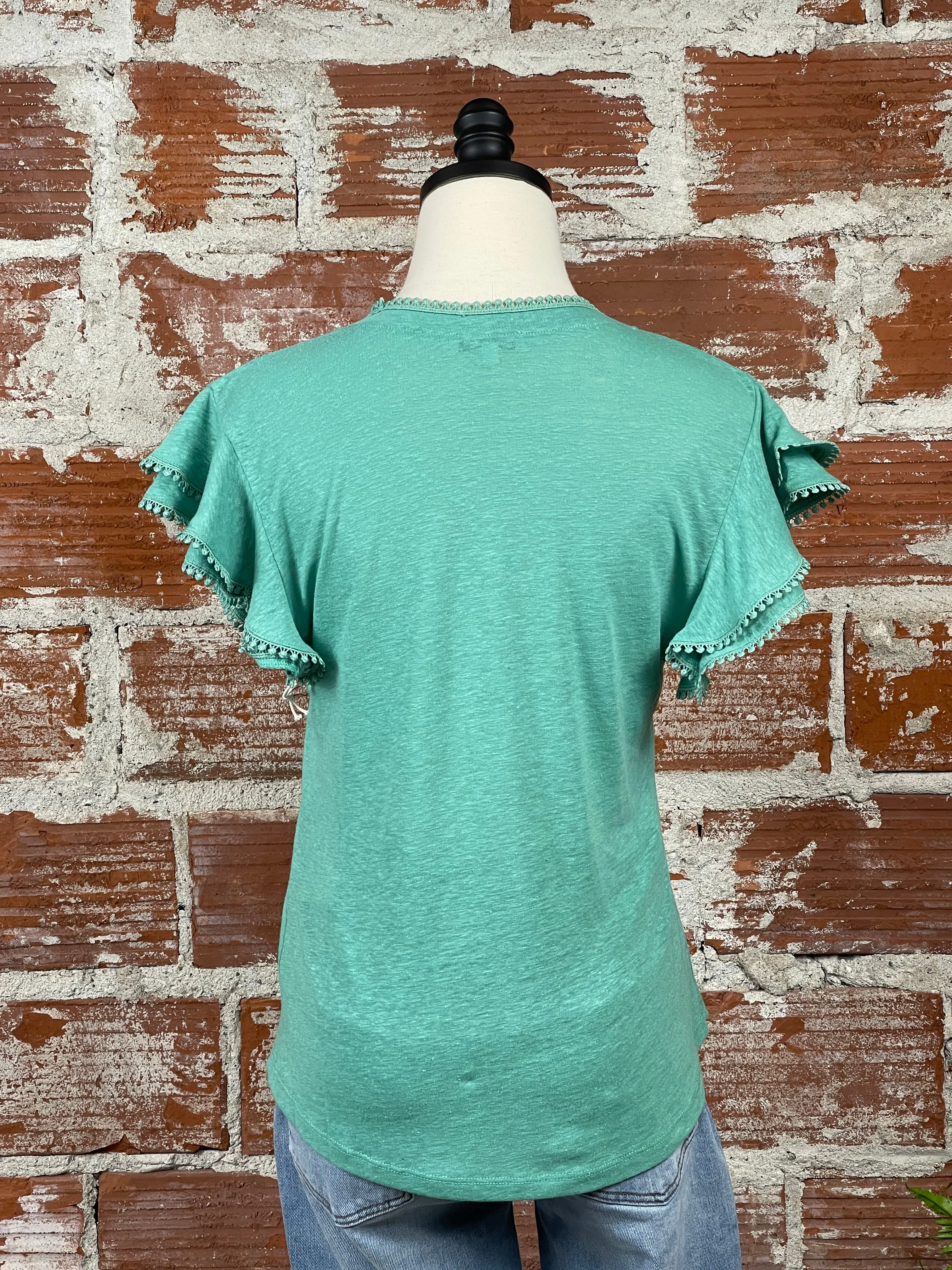 Another Love Oslo Top in Garden Green