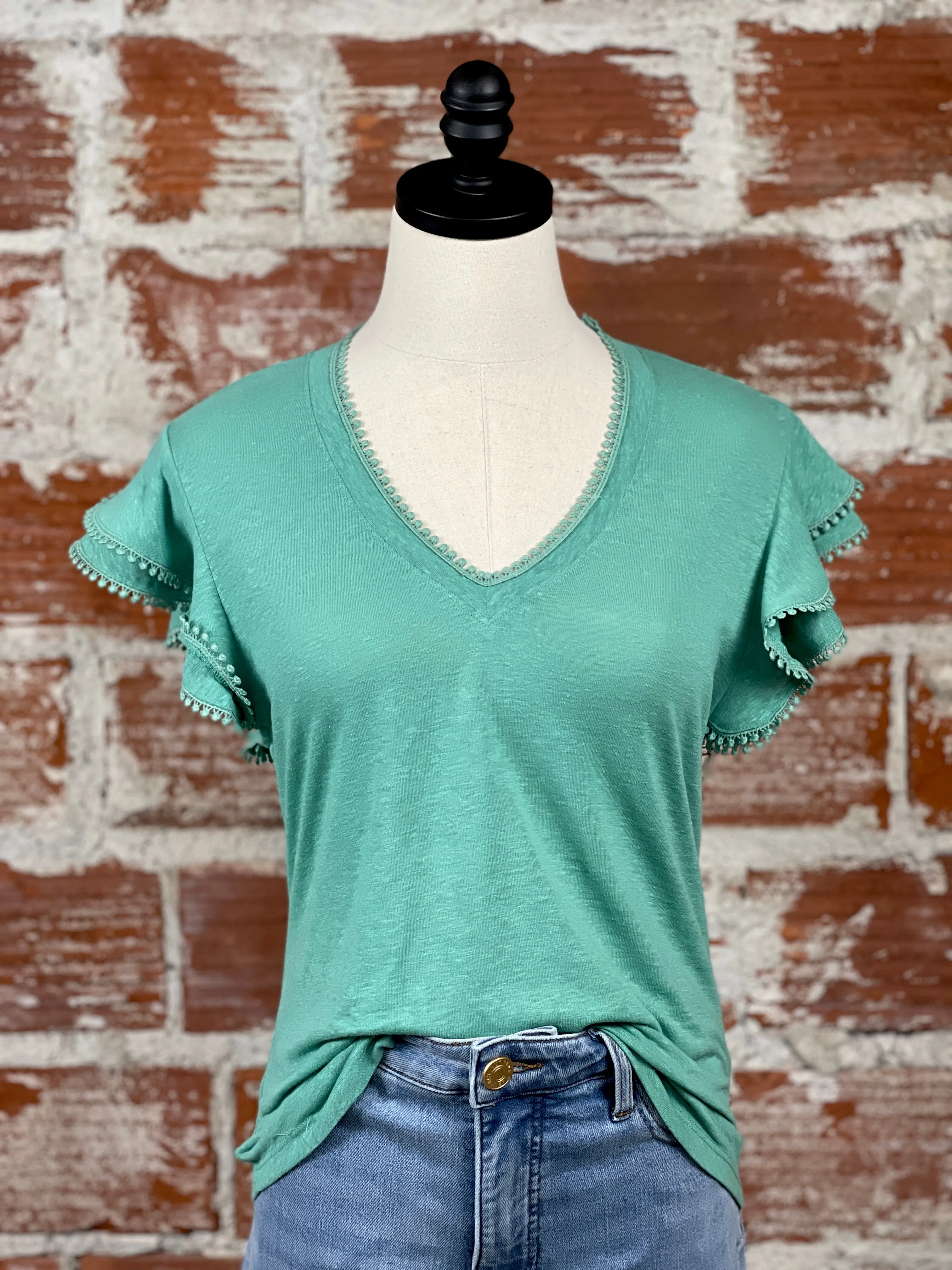 Another Love Oslo Top in Garden Green