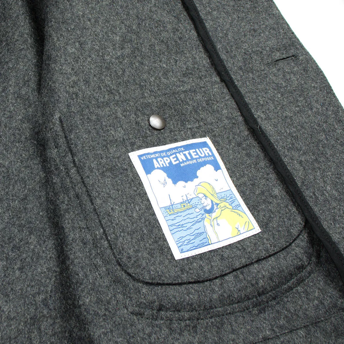 Arpenteur - Mevi Melton Wool Coat - Grey