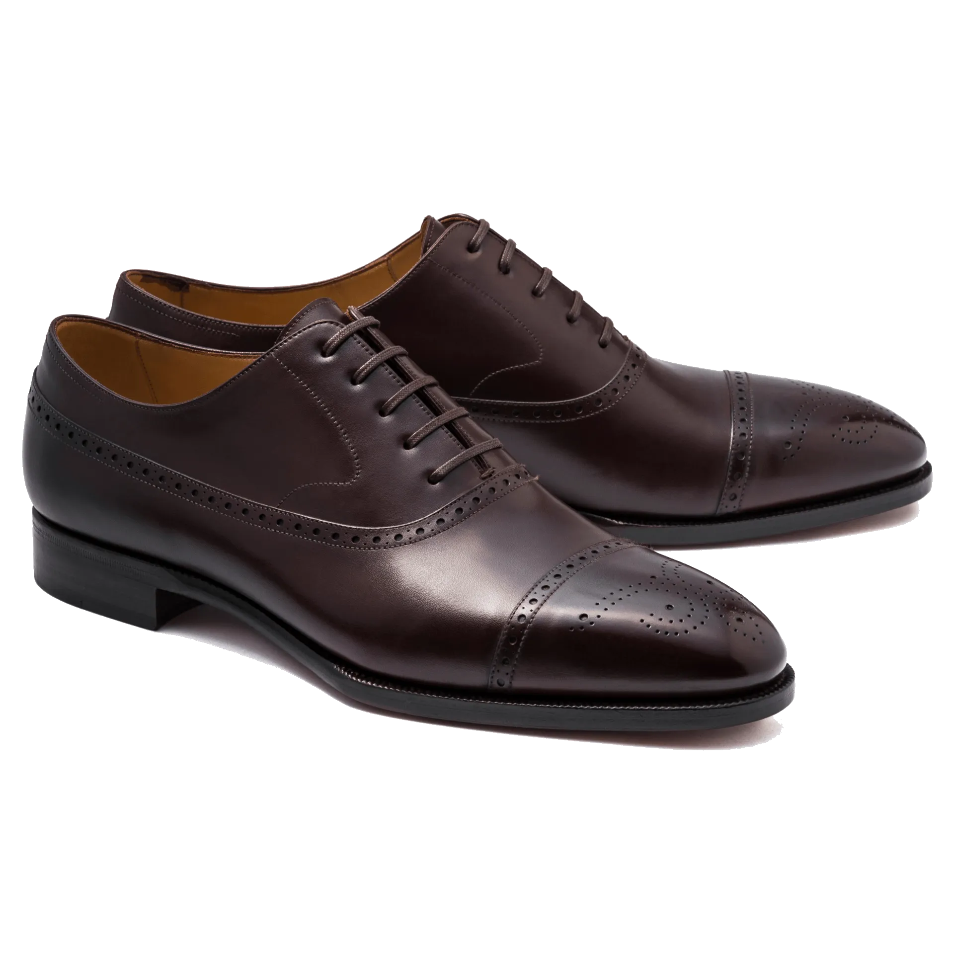 ARTISTA Semi Brogue Balmoral in Vegano Dark Brown