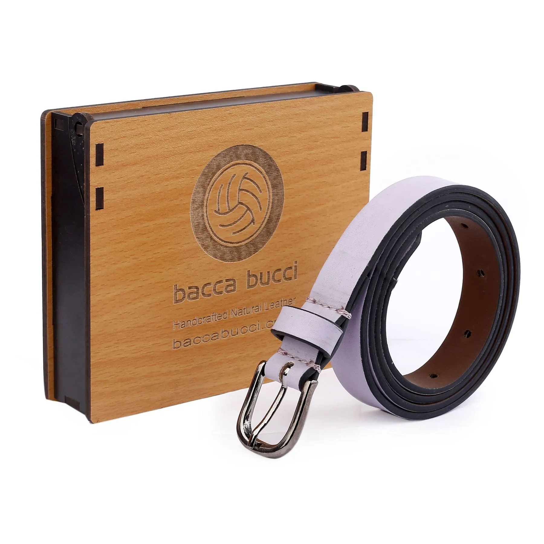 Bacca Bucci Women Leather Belts with Imported Nickle Free Buckle | Width : 20 MM | Solid Color Luster Finish Belt