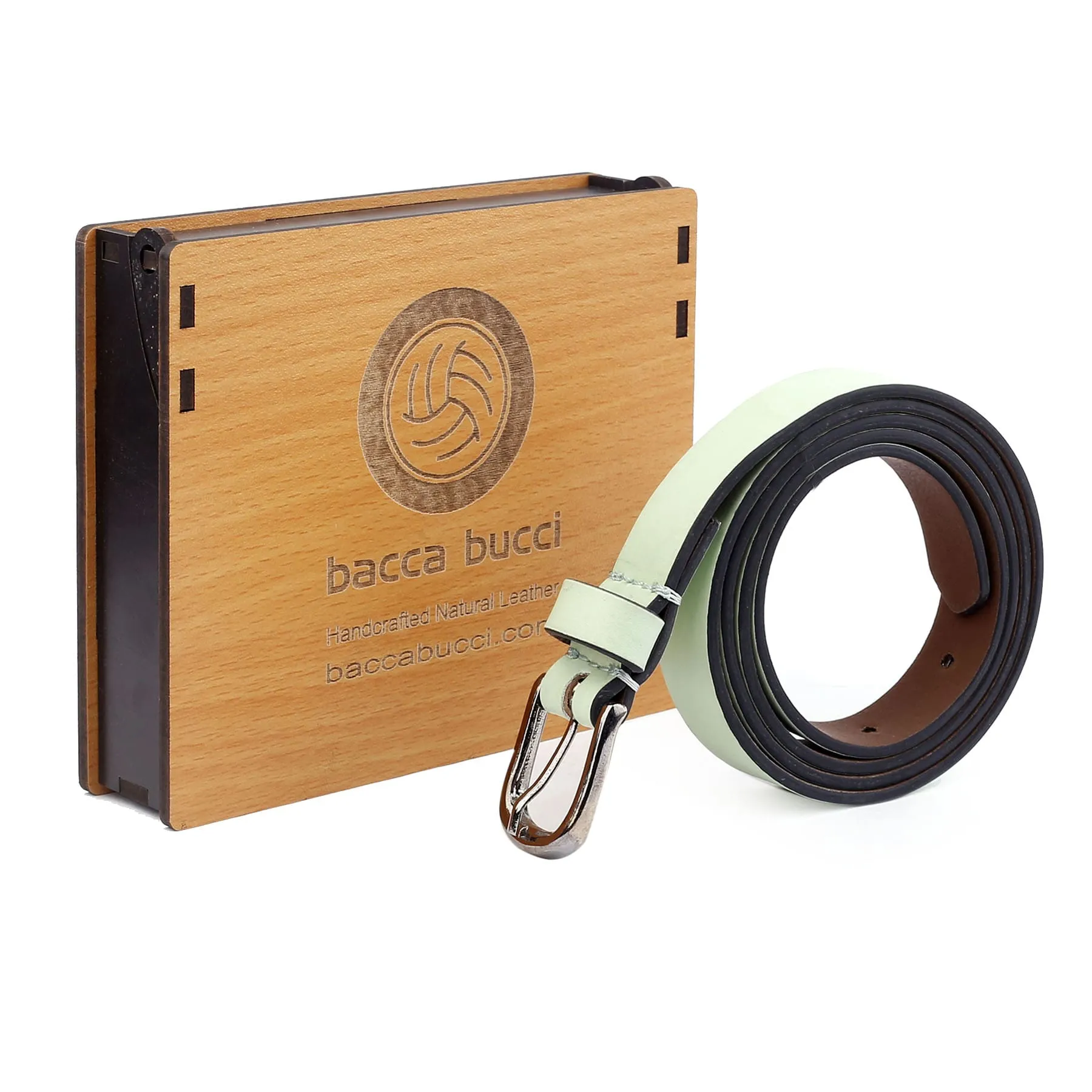 Bacca Bucci Women Leather Belts with Imported Nickle Free Buckle | Width : 20 MM | Solid Color Luster Finish Belt