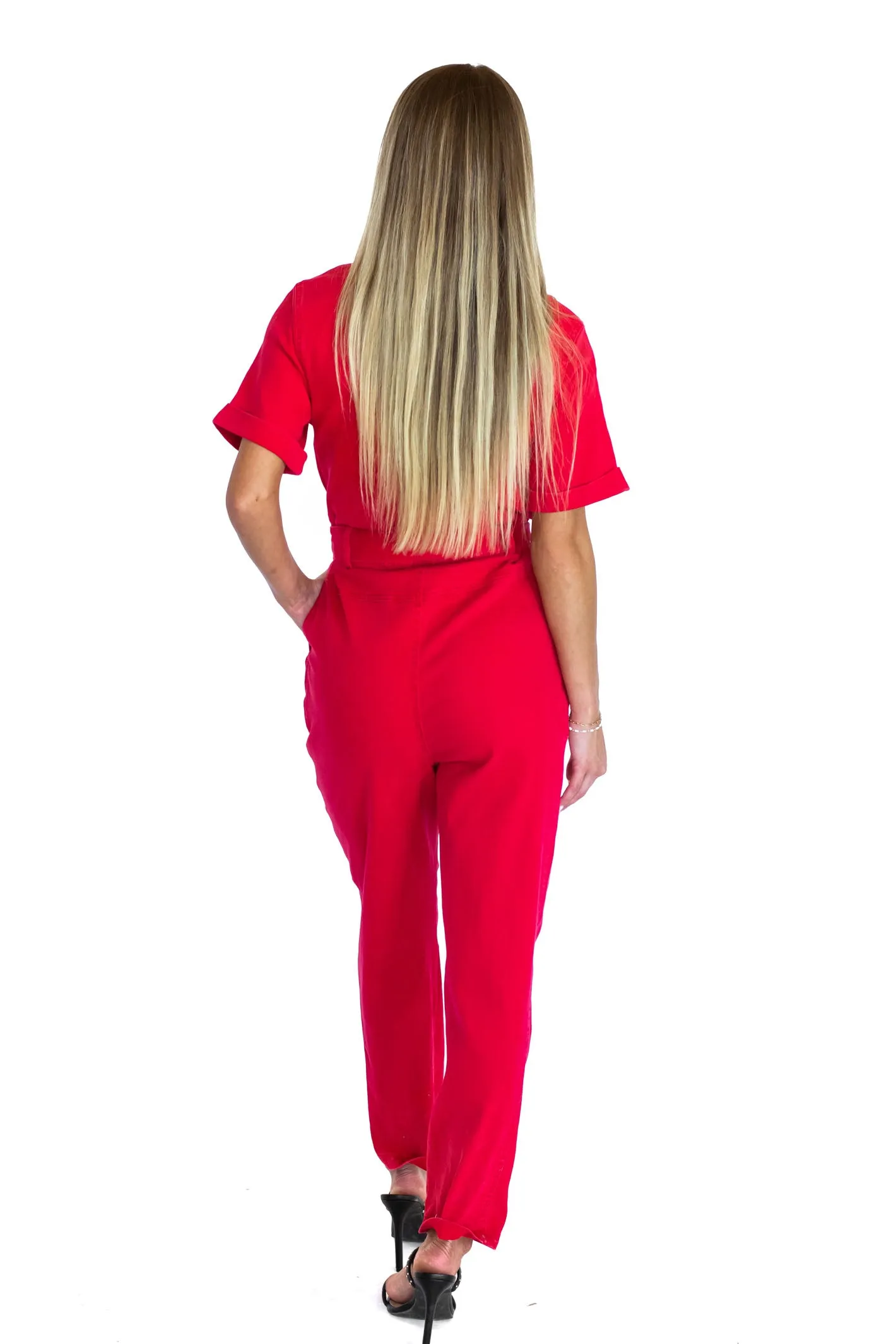 Backyard BBQ Red Utility Jumpsuit