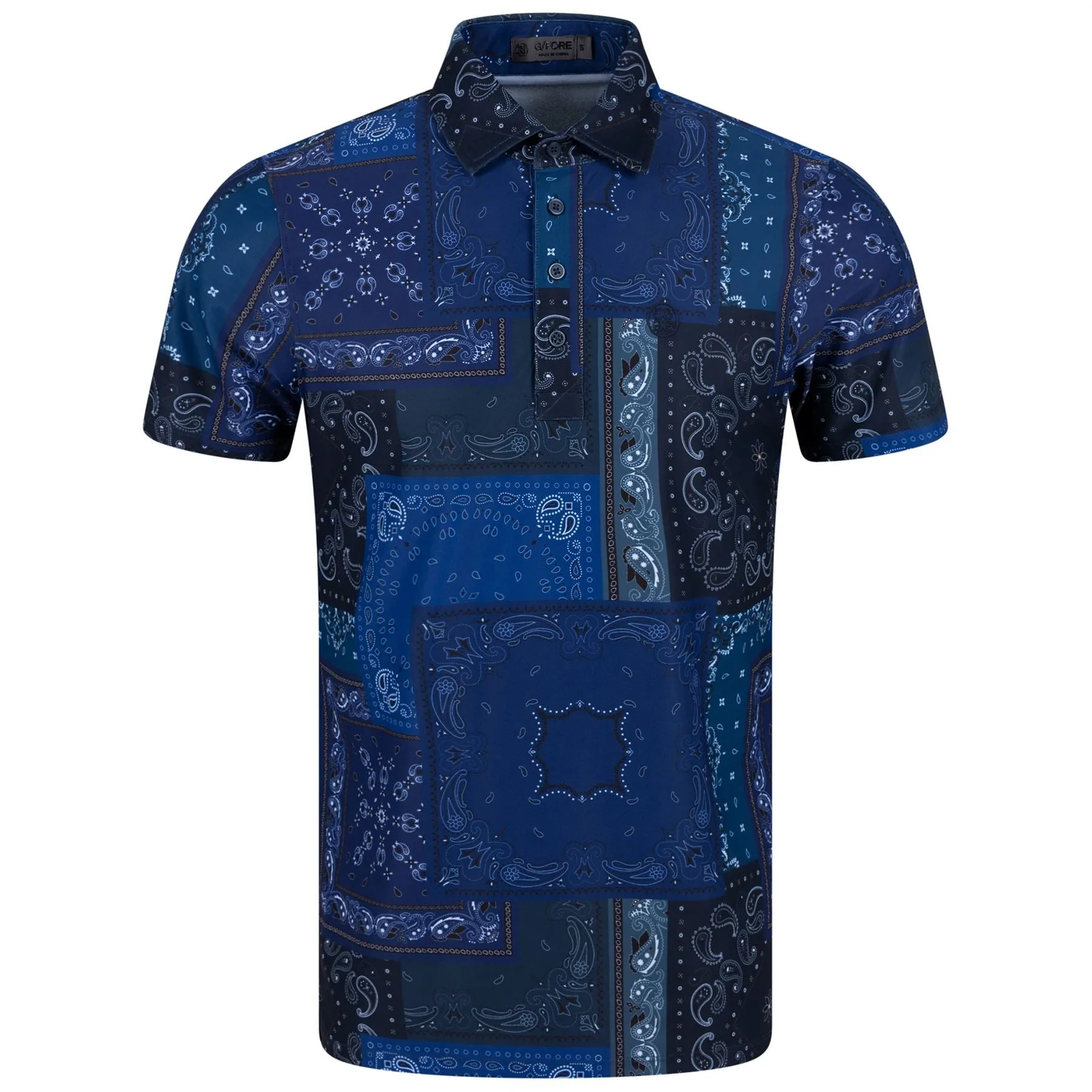 Bandana Printed Pique Polo Twilight - SS23