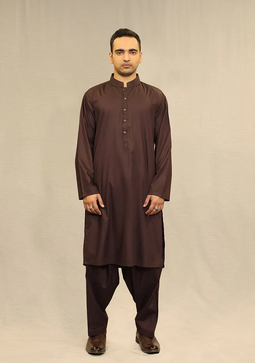 Basic Poly Viscose  Deep Mahogany Classic Fit Suit