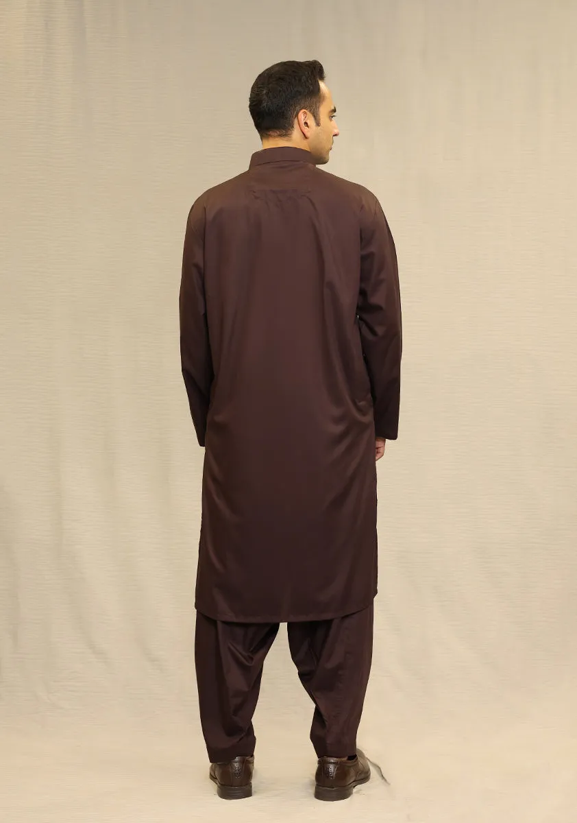 Basic Poly Viscose  Deep Mahogany Classic Fit Suit