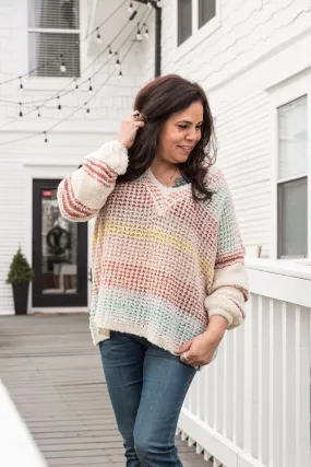 Be Still Multi Color Striped Sweater