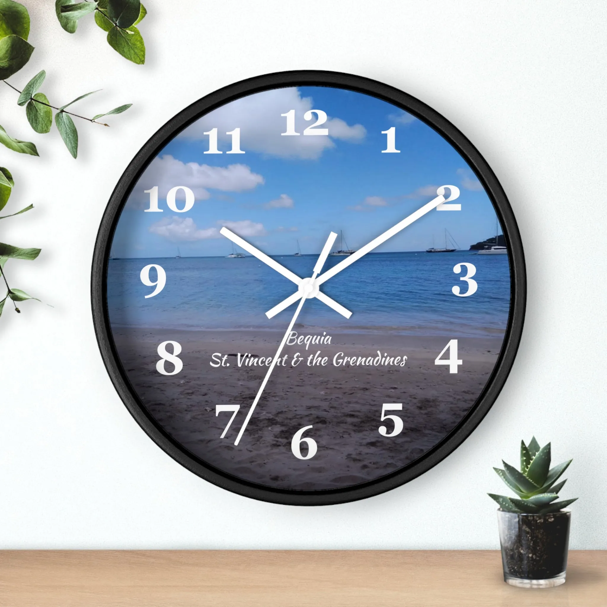 Bequia Beach St. Vincent and the Grenadines Wall Clock