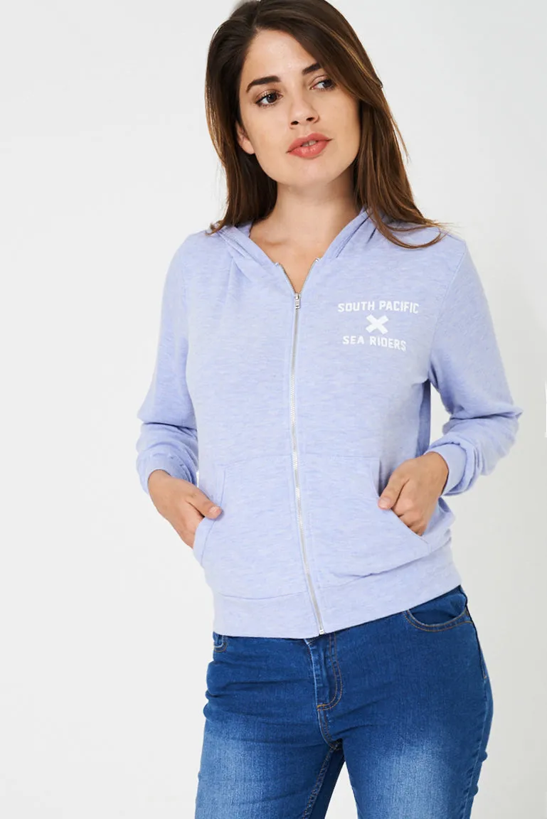 BIK BOK Zip Hoodie in Blue