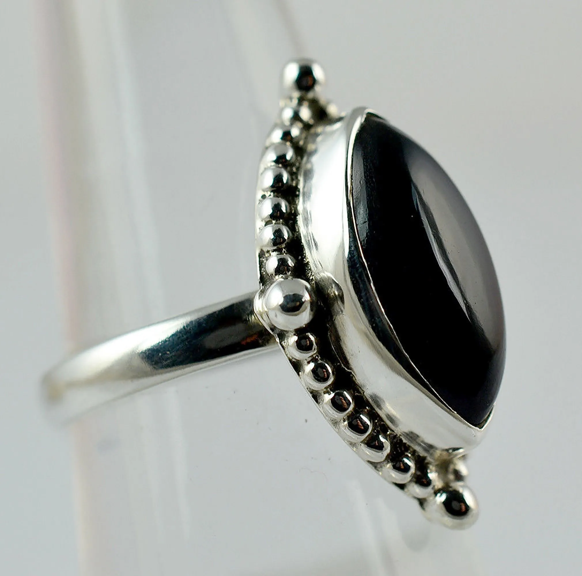 Black Onyx 925 Solid Sterling Silver Handmade Ring Size 3 to 13 US