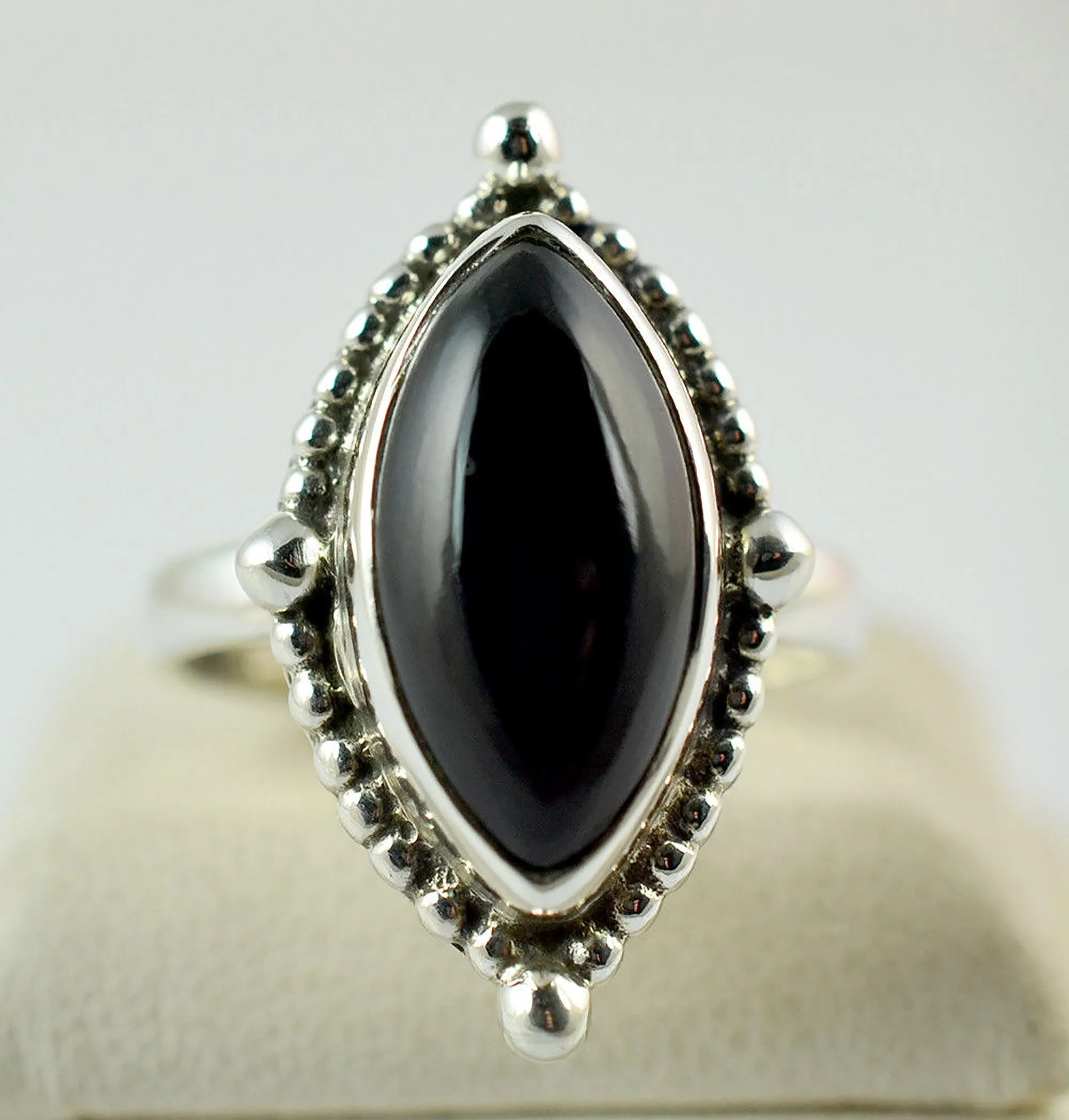 Black Onyx 925 Solid Sterling Silver Handmade Ring Size 3 to 13 US