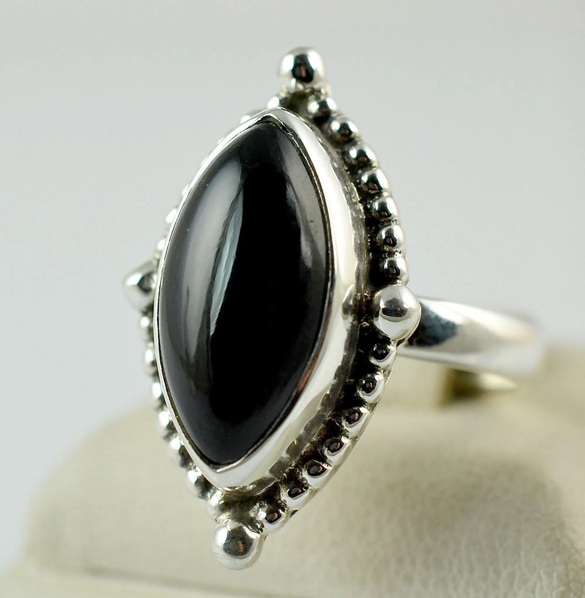 Black Onyx 925 Solid Sterling Silver Handmade Ring Size 3 to 13 US