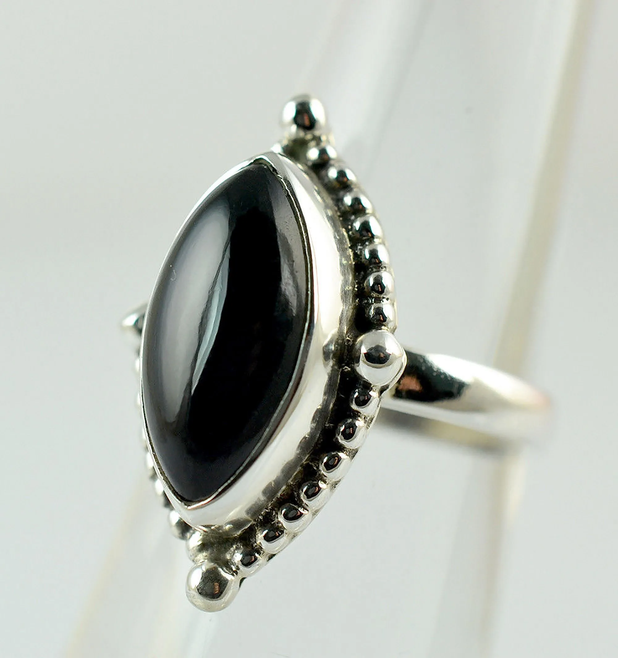 Black Onyx 925 Solid Sterling Silver Handmade Ring Size 3 to 13 US