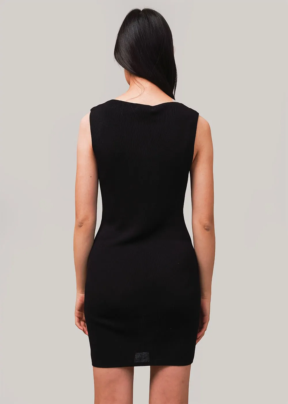 Black Vas Knit Mini Dress