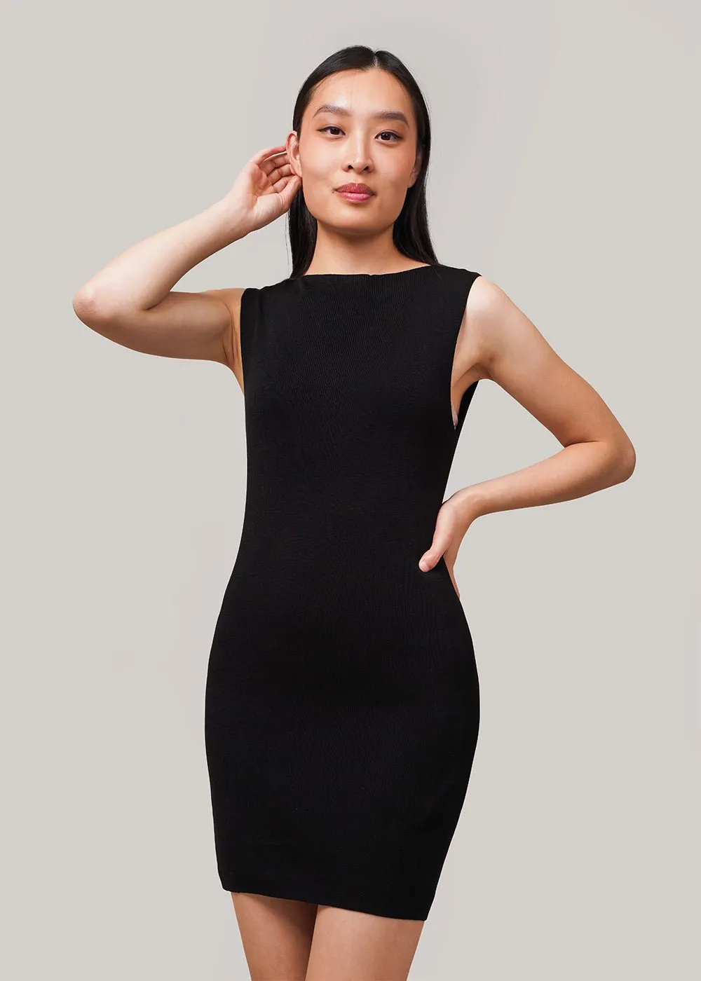 Black Vas Knit Mini Dress