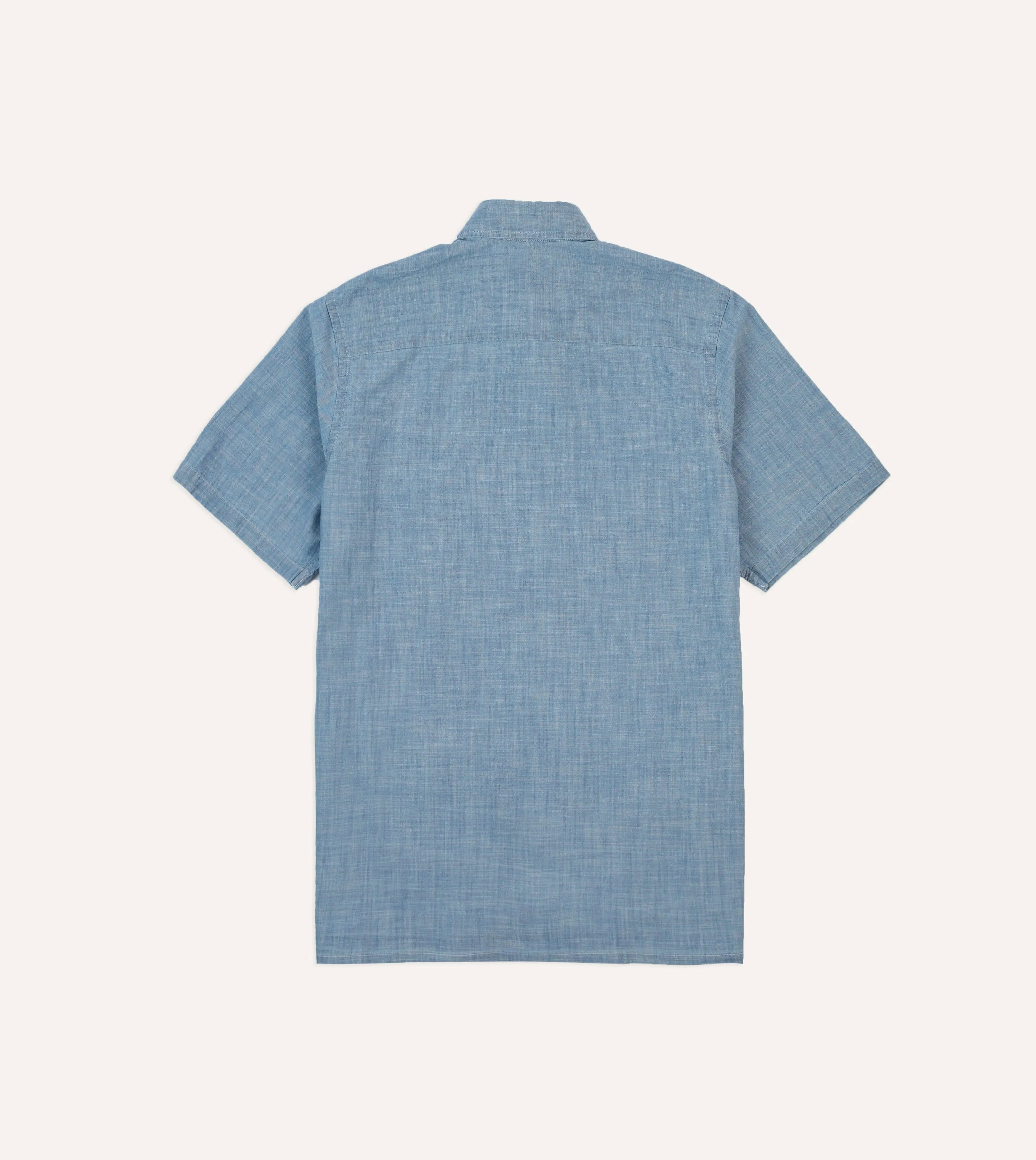 Blue Chambray Short Sleeve Cuban Shirt